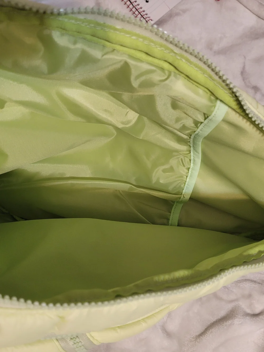 Simply Southern Light Green Quilted Sling Backpack